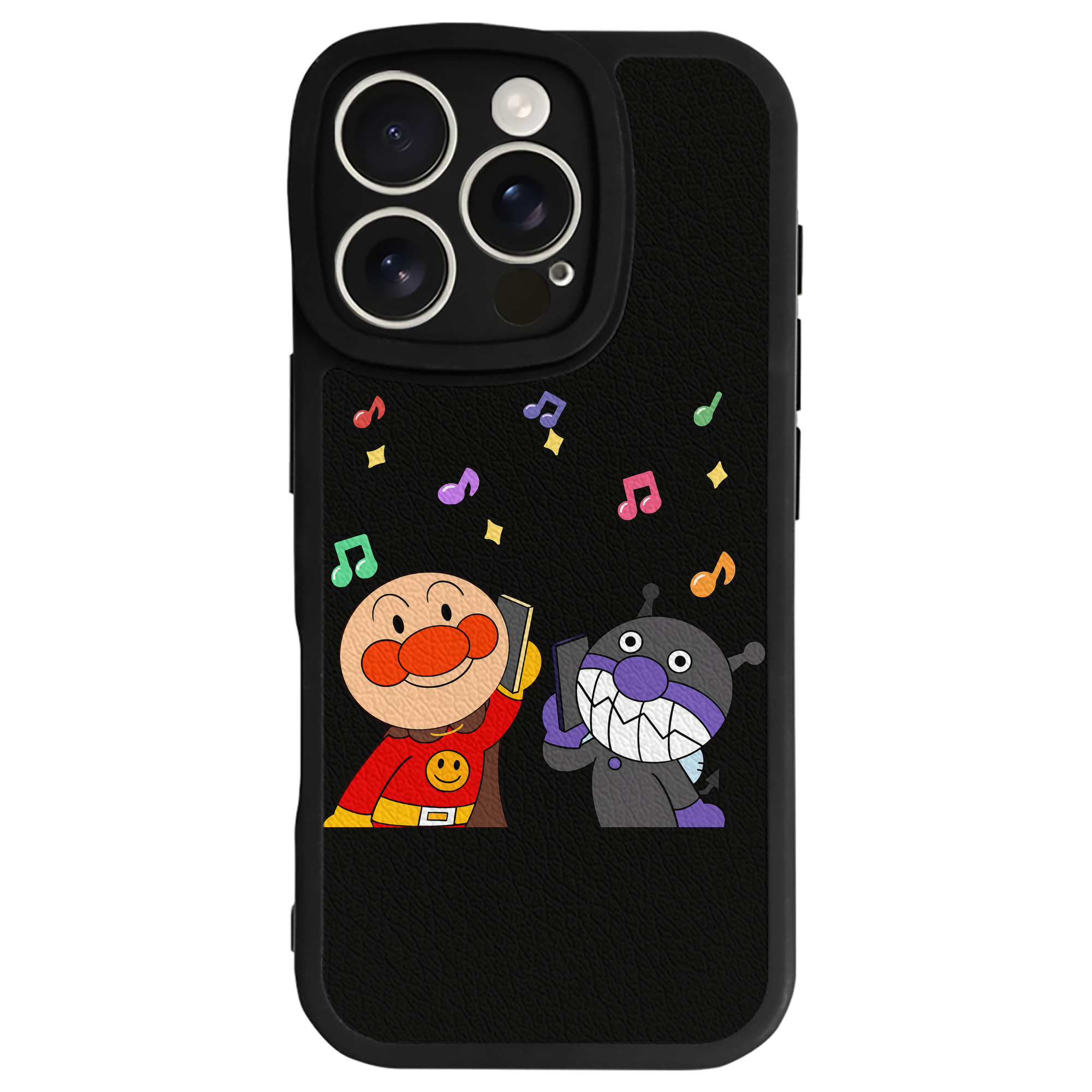 （画像用） アンパンマン Anpanman 【iPhone 16シリーズ対応】シリコンスマホケース（レザー調） 材質：シリコン